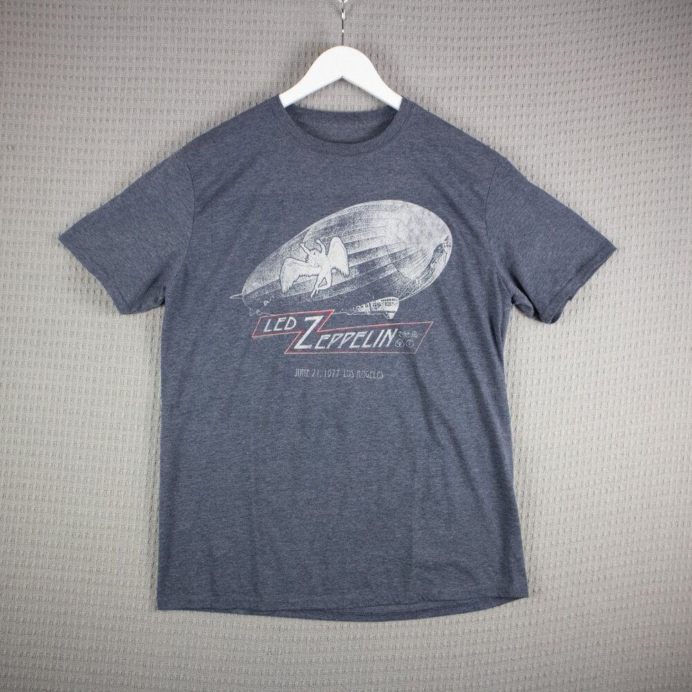 Led Zeppelin 1977 Los Angeles Reprint Tee Mens Large